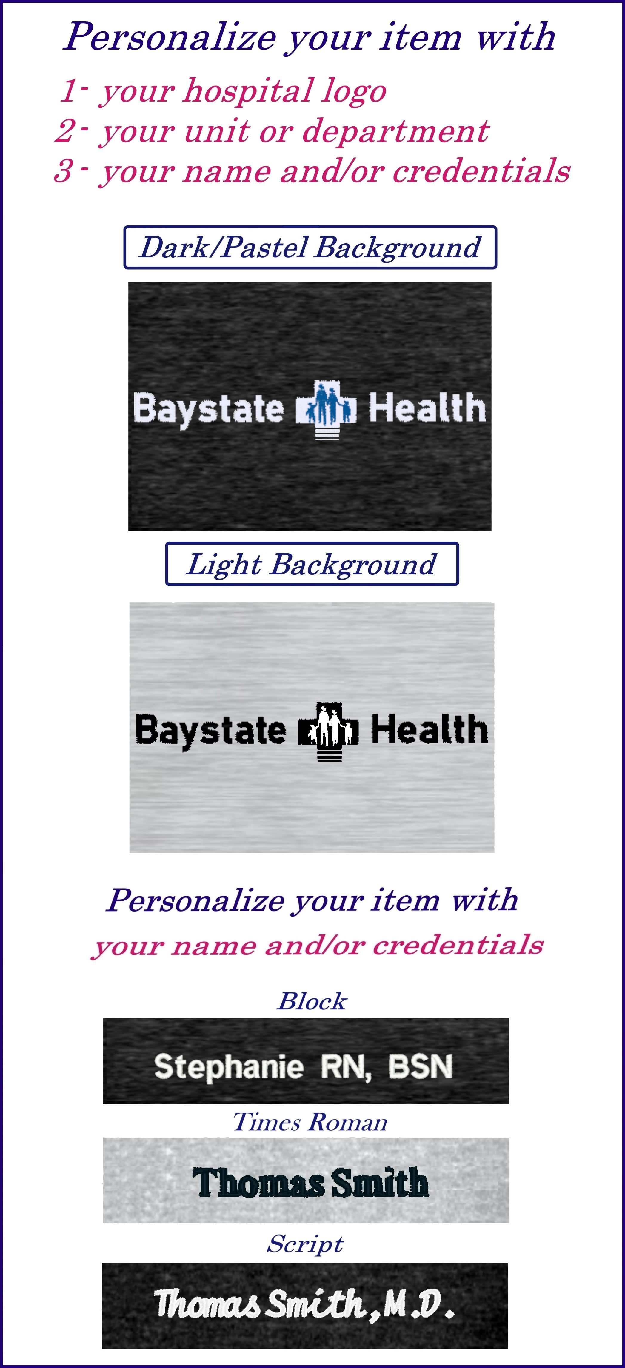 Baystate Health Logo Apparel