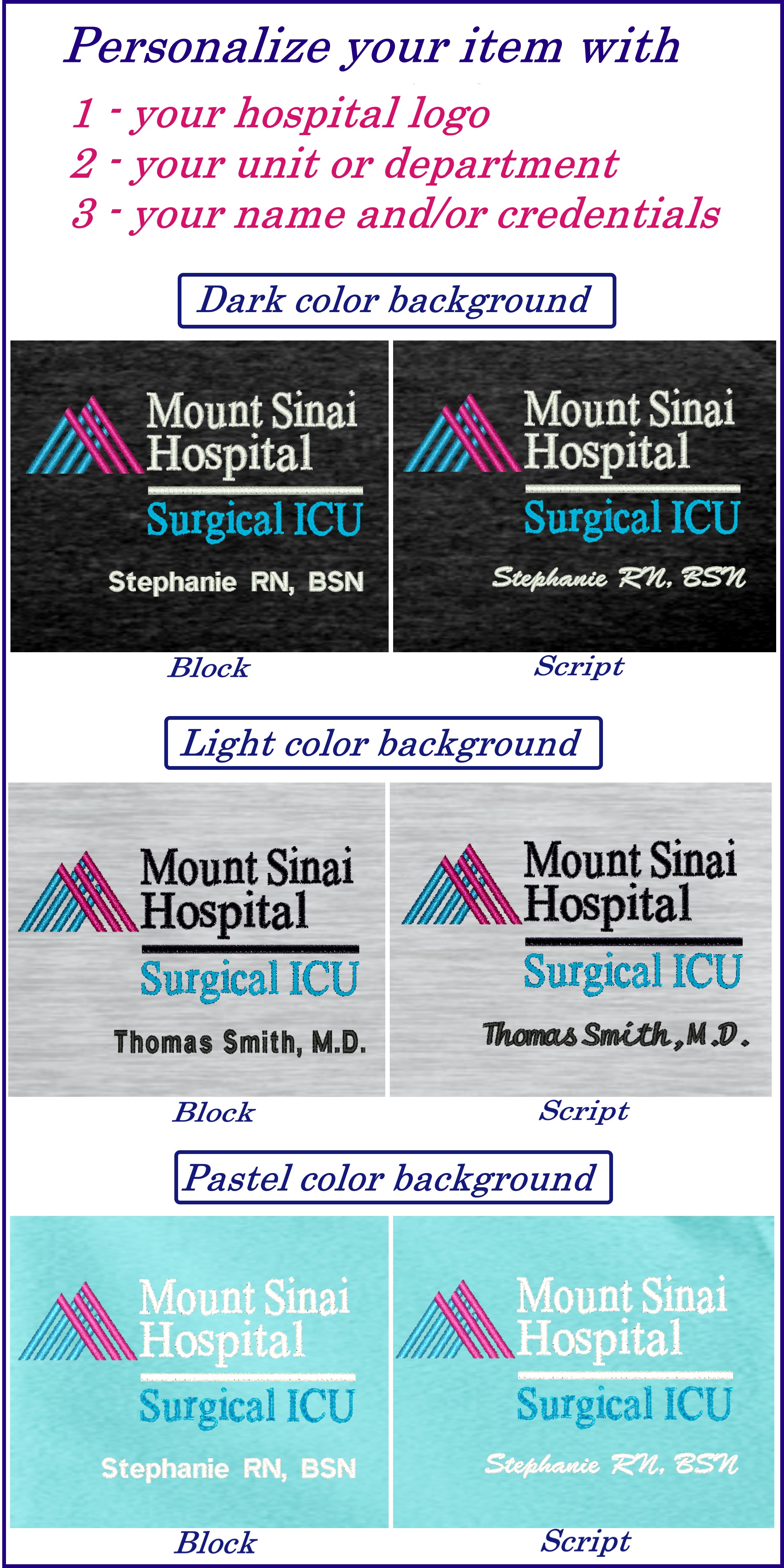 Allen's Hospital Uniforms Mount Sinai Hospital Apparel