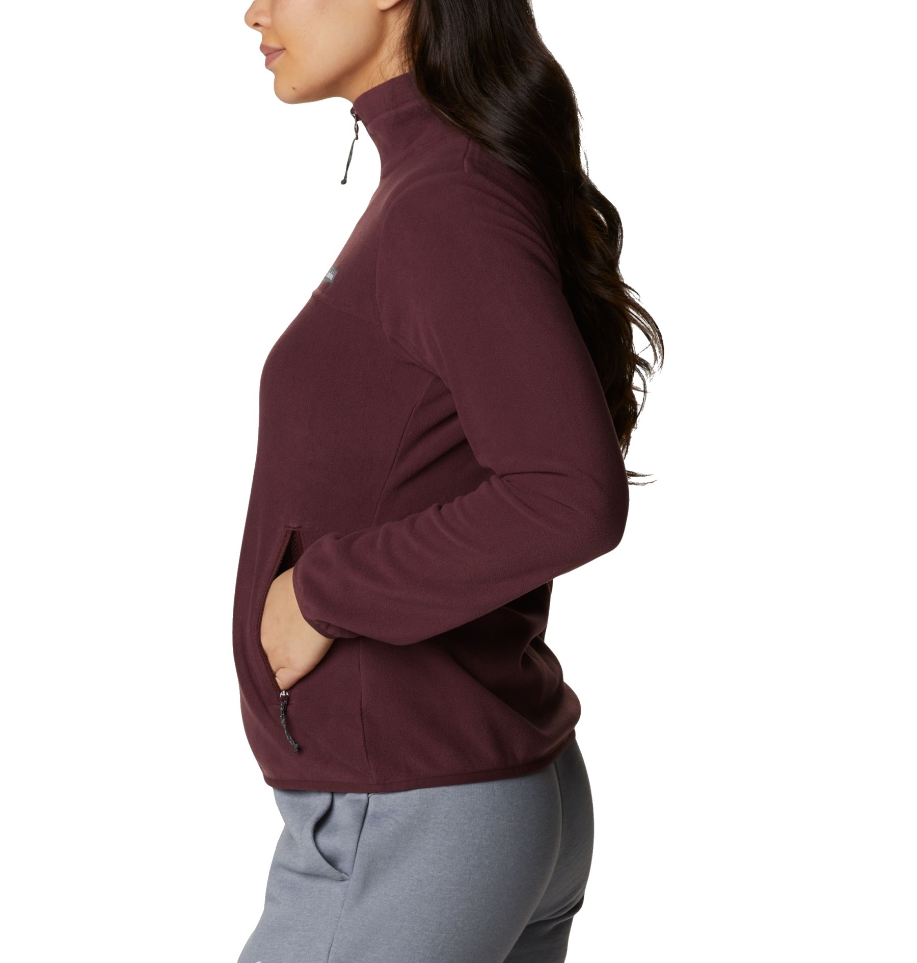 Columbia Ali Peak Veste Polaire Femme Full Zip - Chaud Confortable Poches Zippées, Ourlet Élastiqué (Alpenglow Rouge)