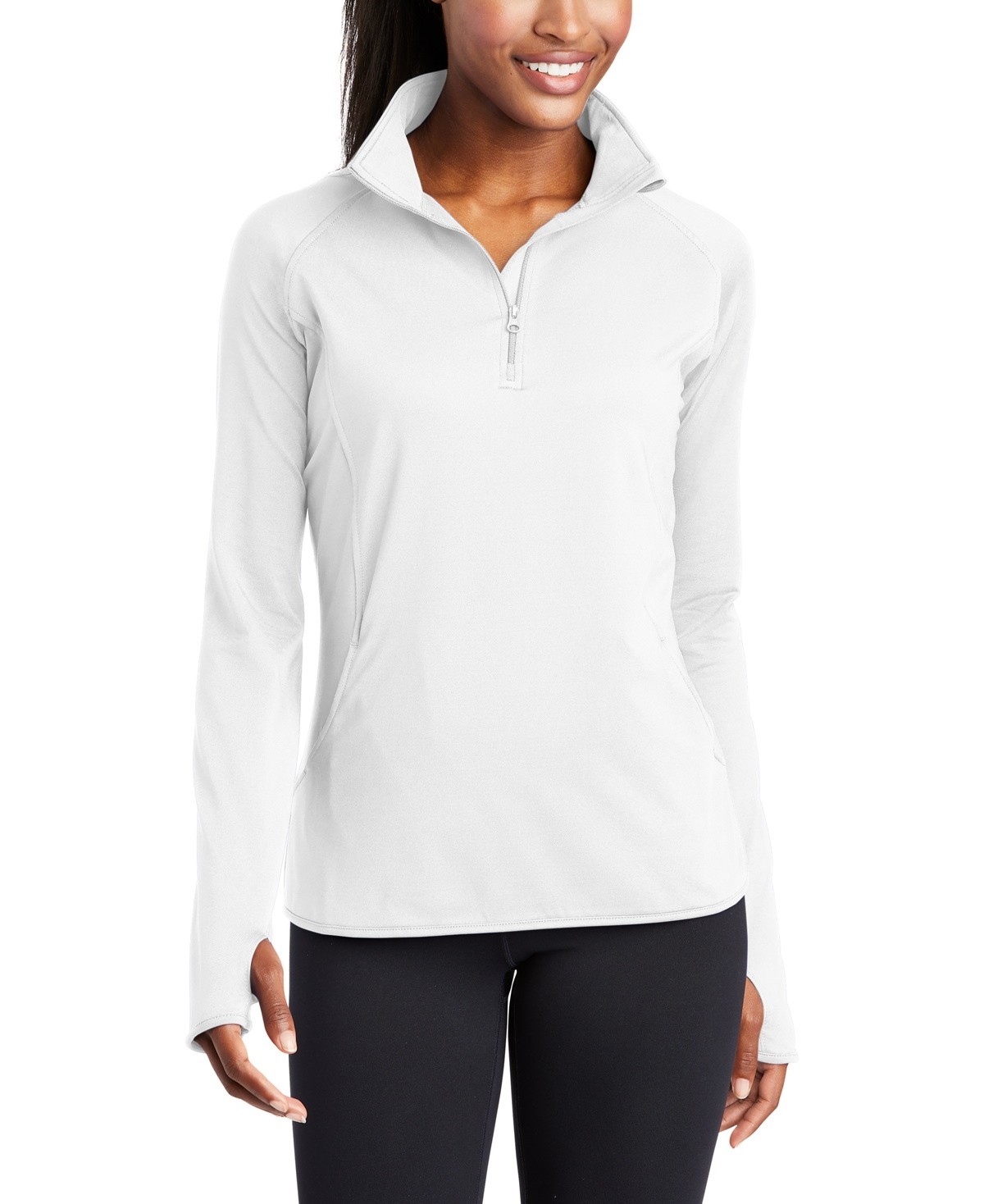 SanMar Women's SportTek SportWick Stretch 1/2Zip Pullover LST850
