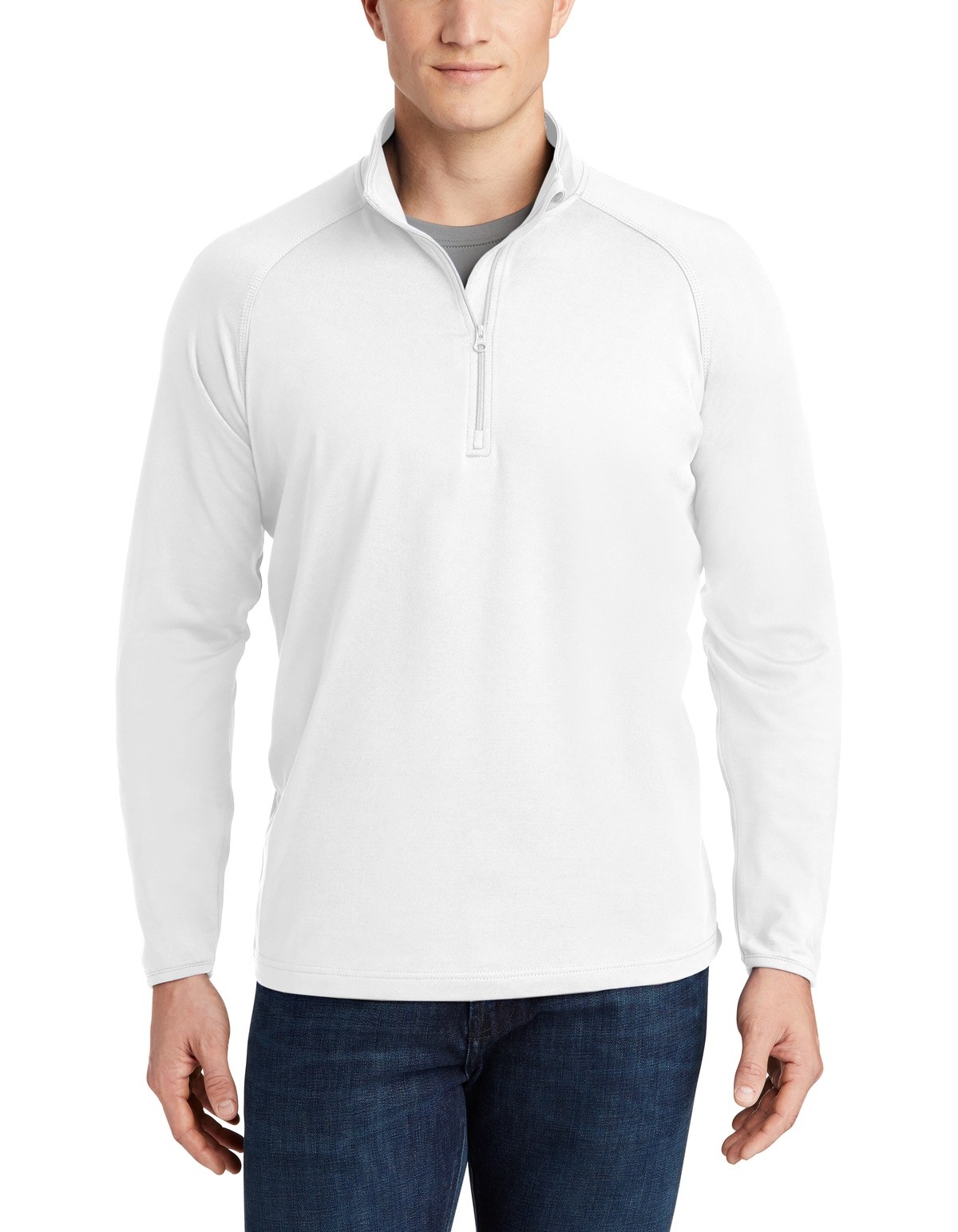 SanMar Men's SportTek SportWick Stretch 1/2Zip Pullover ST850