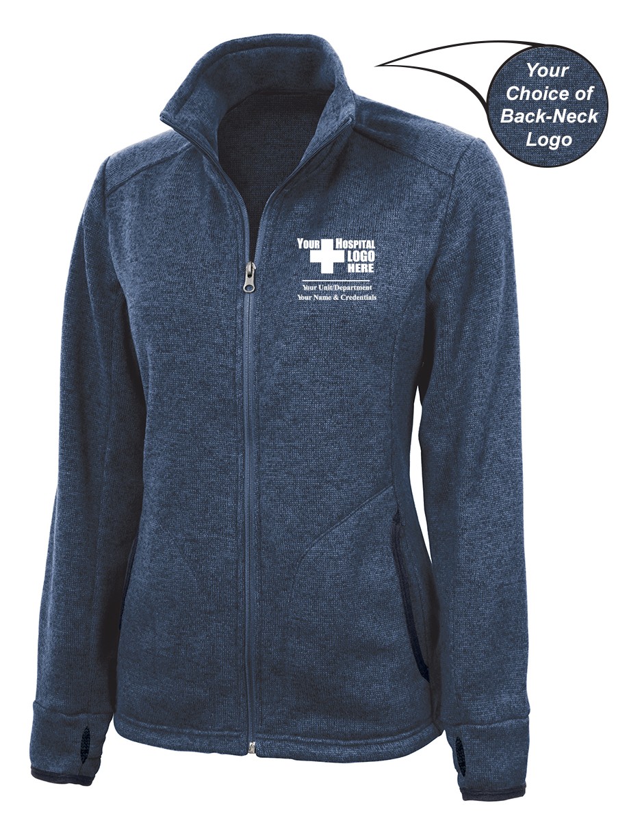 Caring for a Cure Charles River Women's Heathered Fleece Jacket 5493