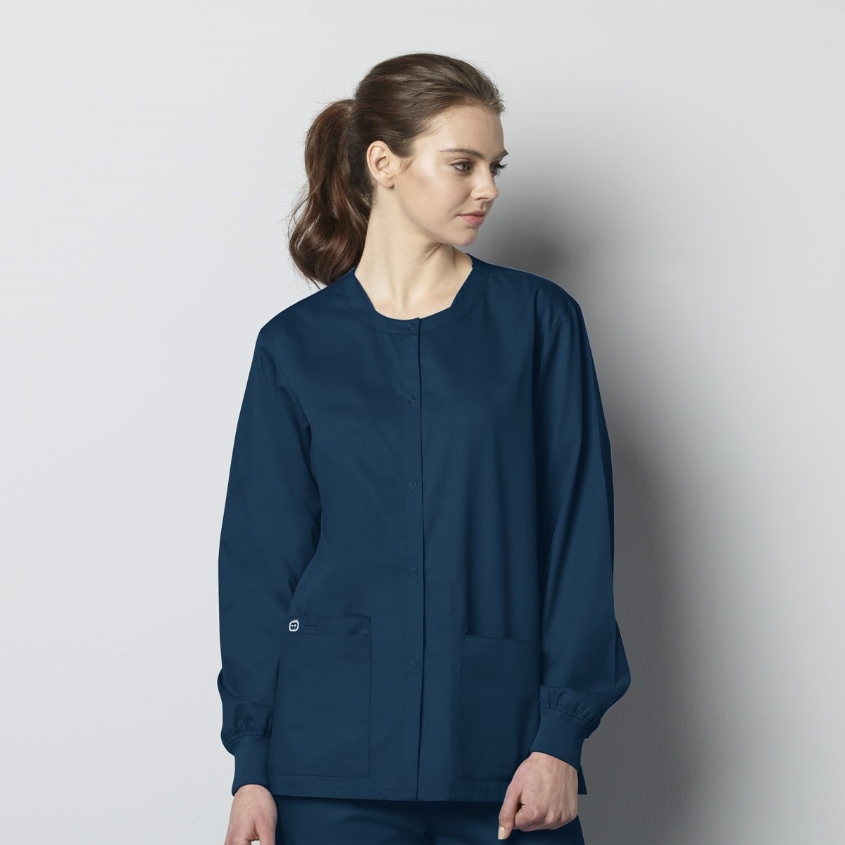 WonderWink WonderWORK Unisex Snap Front Scrub Jacket 800