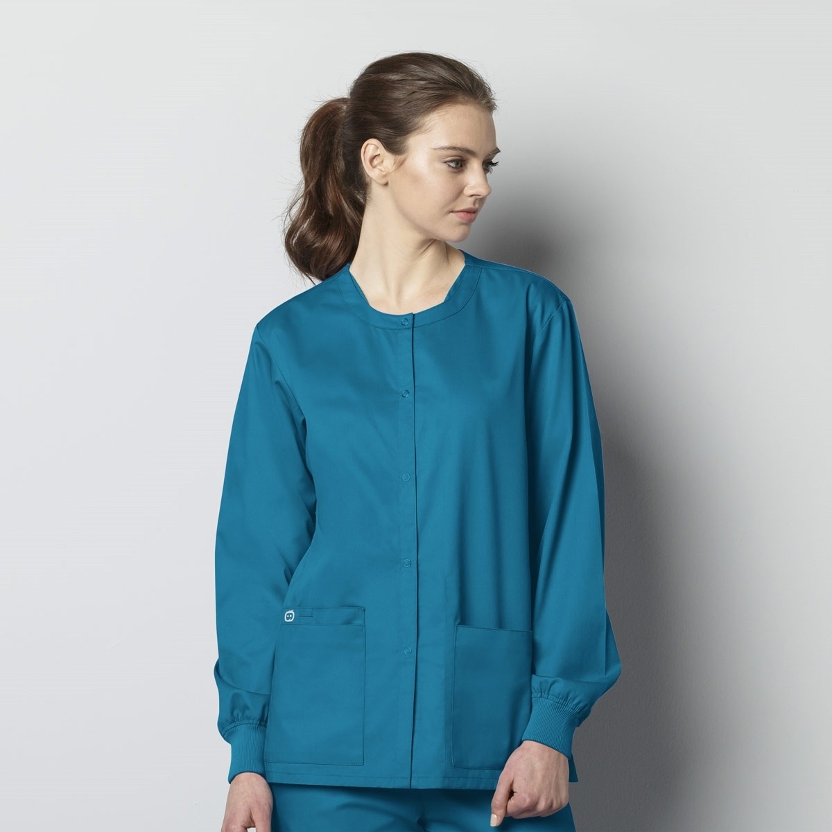 WonderWink WonderWORK Unisex Snap Front Scrub Jacket 800