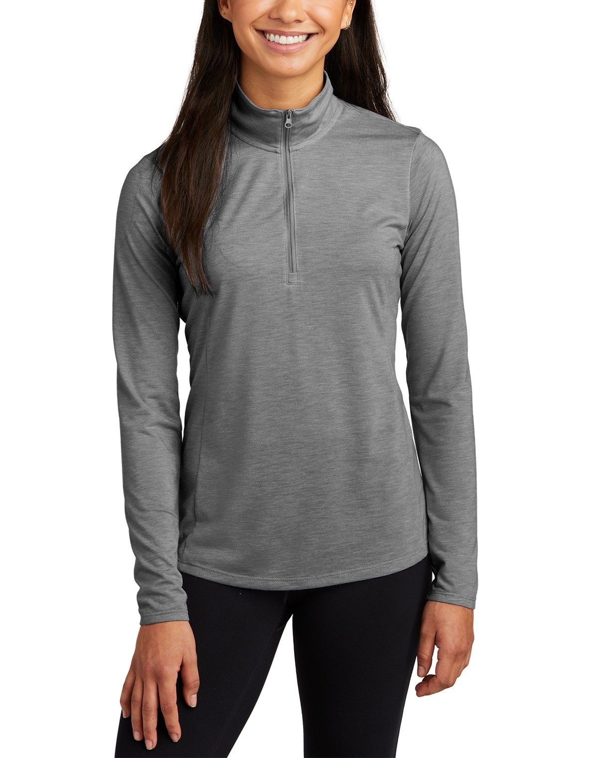 Sort Pullover SanMar Women's Sport-Tek PosiCharge Tri-Blend Wicking 1/4-Zip Pullover ...