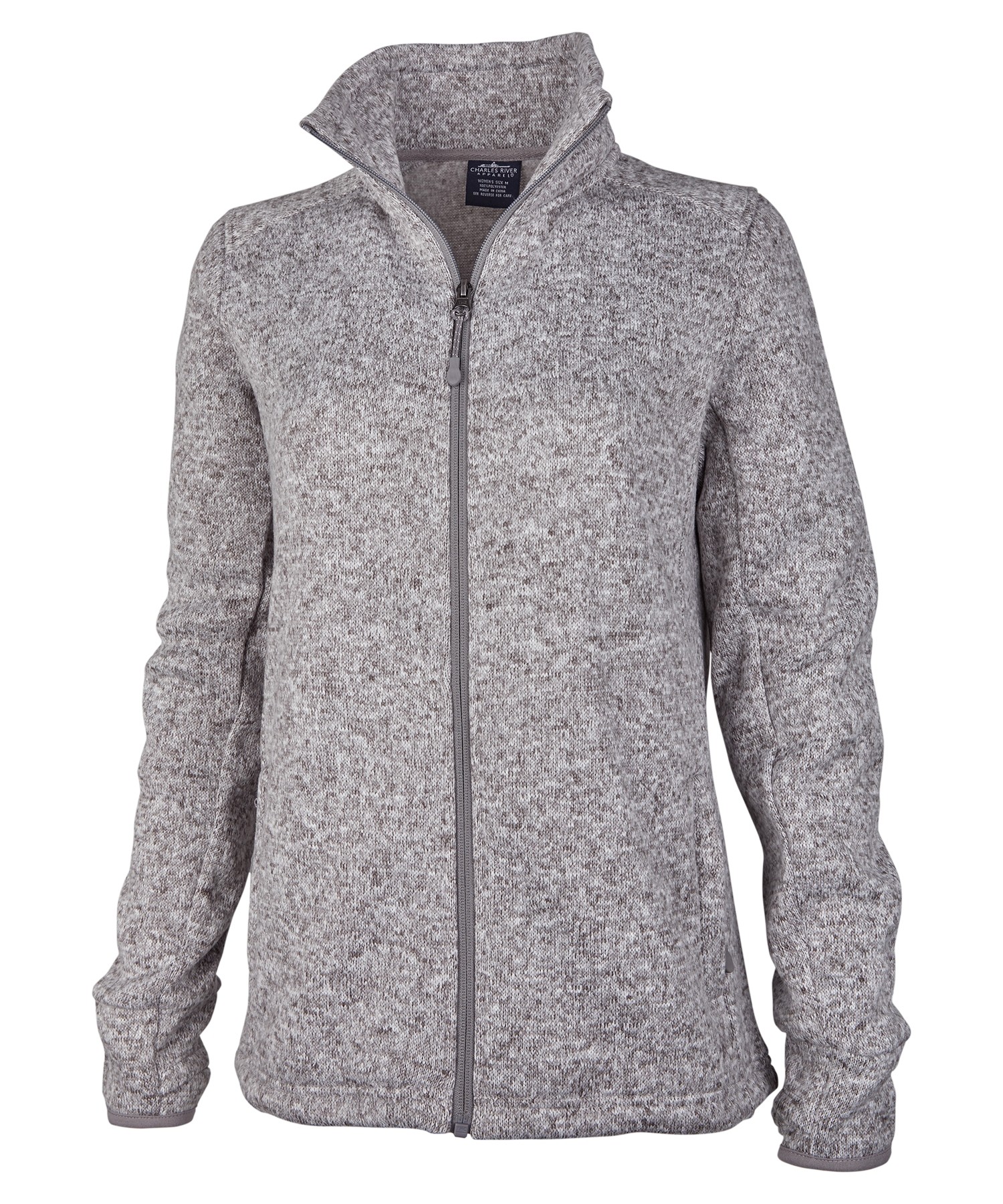 NEW! Charles River Women's Heathered Fleece Jacket with Zip Pockets 5493WA