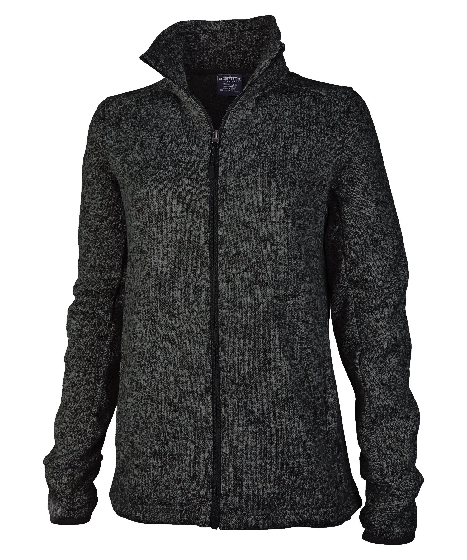 NEW! Charles River Women's Heathered Fleece Jacket with Zip Pockets 5493WA