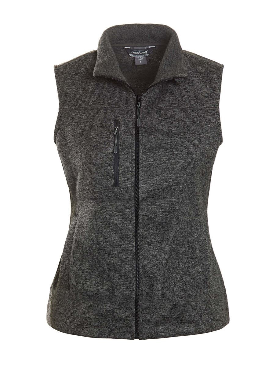Landway Women's Ashton SweaterKnit Fleece Vest 9825