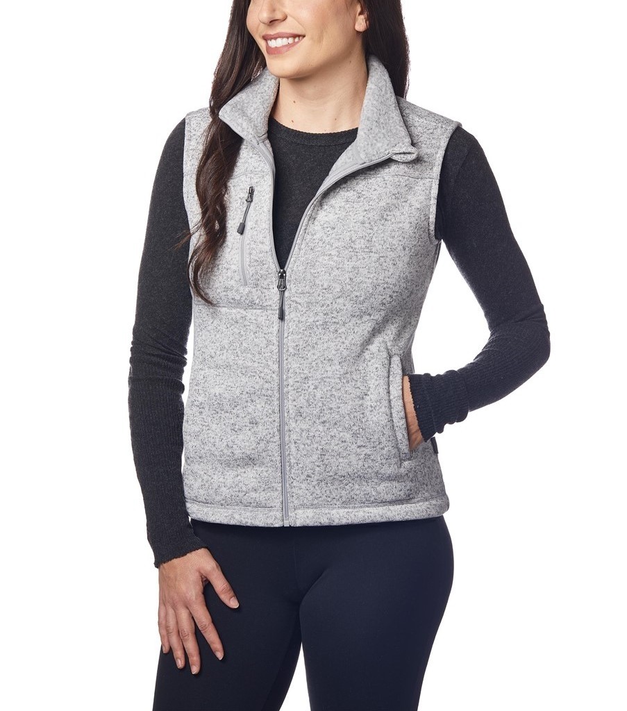 Landway Women's Ashton SweaterKnit Fleece Vest 9825