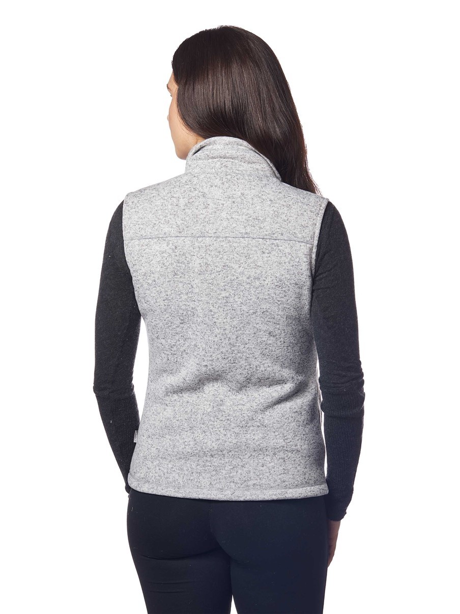 Landway Women's Ashton SweaterKnit Fleece Vest 9825