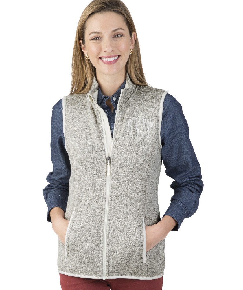 Caring for a Cure Women's Heathered Fleece Vest 5722