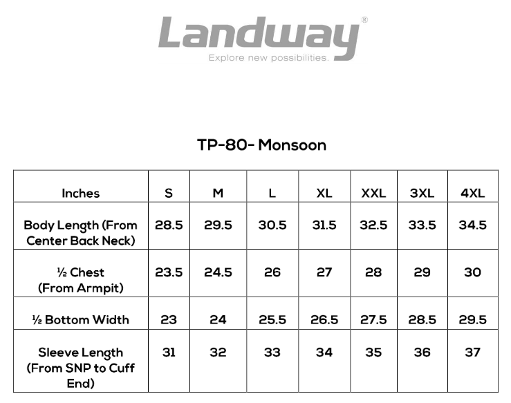 Landway Men's Monsoon Rain Jacket TP80